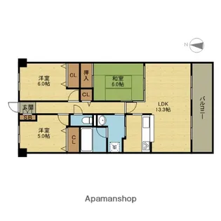 メロディーハイム緑橋弐番館【8階】の間取り