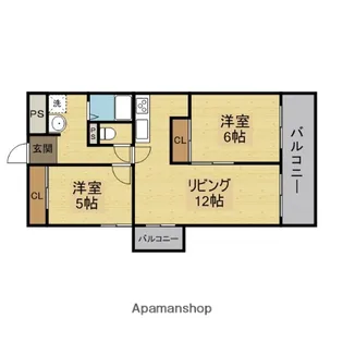 シティハイツ深江【4階】の間取り
