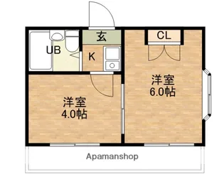 トーエー森ノ宮 第1ビル【2001号室】の間取り