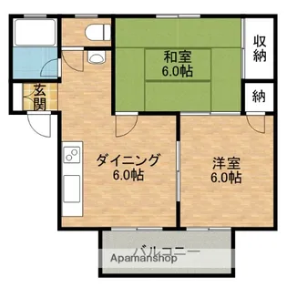 メゾンミモザ【2階】の間取り