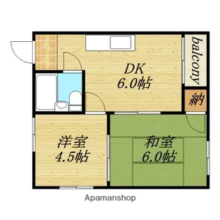 ランドレディー深江橋【101号室】の間取り
