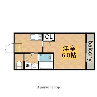 クイーンライフ新今里【303号室】の間取り