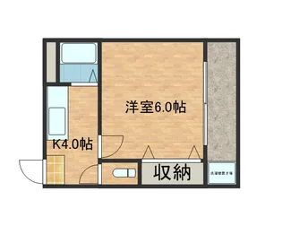 チタ・ヴィラ足代【202号室】の間取り