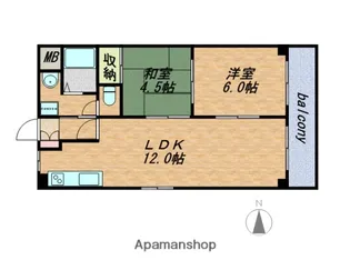 グランドピア都【403号室】の間取り