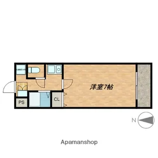 グランデージ今里【4階】の間取り