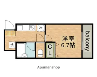 ポポラーレ憩【301号室】の間取り