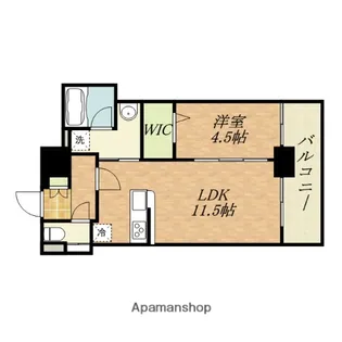 LA CASA 京橋【10階】の間取り