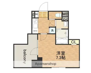 プランドール大手前レジデンス【10階】の間取り
