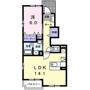 アルドーレ ドゥエ【1階】の間取り