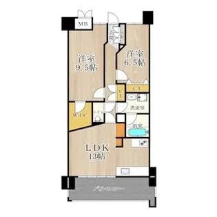 マスターズレジデンス道頓堀Ⅱ【9階】の間取り