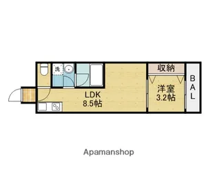 アドラブール今里【504号室】の間取り