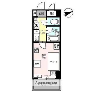 ラフェリオ新深江【5階】の間取り