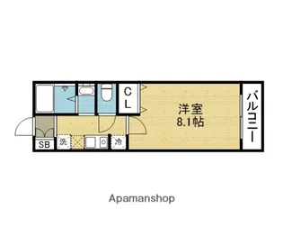 ピュアライズ諏訪【508号室】の間取り
