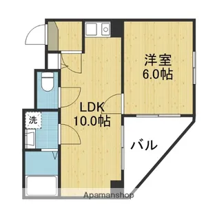 ハイグレード谷五【2E号室】の間取り