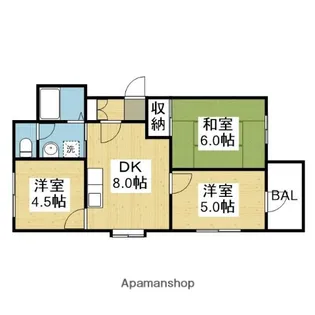ヒューマニティプラザ【5階】の間取り