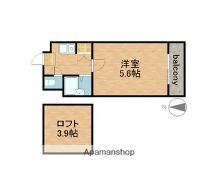ファミーユ今里【1002号室】の間取り