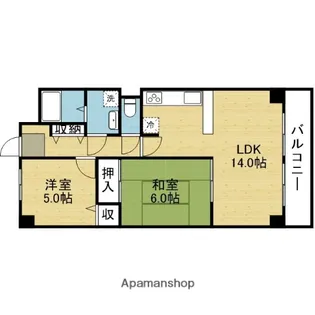 コンフォートヴィラ深江橋【2階】の間取り