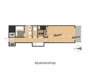 メゾンルージュ小橋【703号室】の間取り