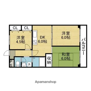 サンリッツ巽【105号室】の間取り