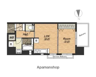 クラウンハイム上町台セントラル ラ・カーサ【5階】の間取り