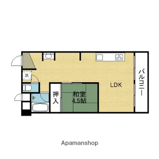 プレジデント今里【4階】の間取り