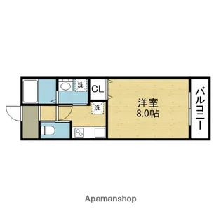 パレスハナテンⅡ【1階】の間取り