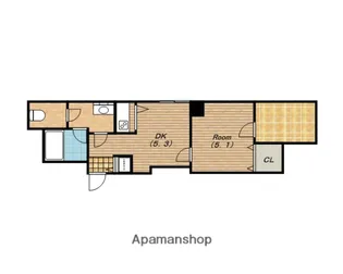 ロイヤル内本町【4階部分号室】の間取り
