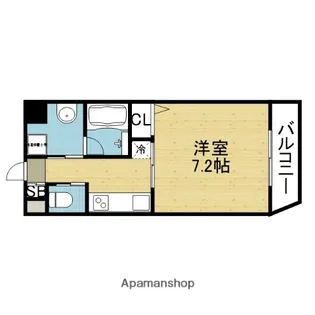 ルクール今里【4階】の間取り