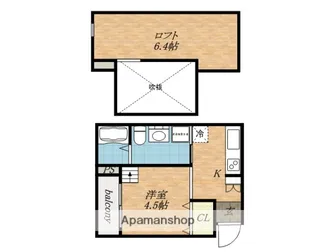 大阪府大阪市生野区中川東2丁目【アパート】の間取り