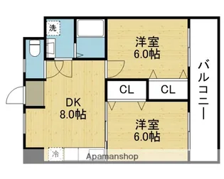 ループ真田山【5階】の間取り