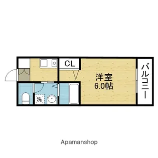 クイーンライフ新今里【403号室】の間取り