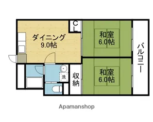 都マンション鶴橋【303号室】の間取り
