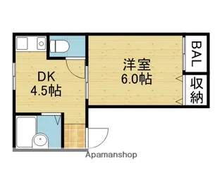 ファーストイン森ノ宮【501号室】の間取り