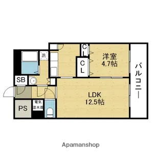 大阪府大阪市生野区中川6丁目【マンション】の間取り