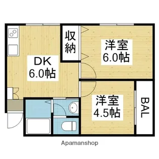 金沢マンション【4階】の間取り