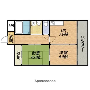 深江橋レインボーマンション【303号室】の間取り