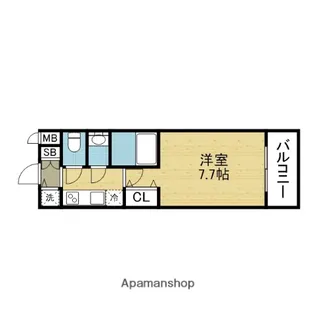 プロシード深江橋【5階】の間取り