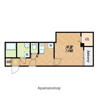 クィーンライフ東今里【9階】の間取り