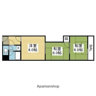 清本ハイツ【2階】の間取り
