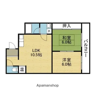 ローズマンション新深江【3階】の間取り