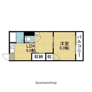 ヴィラナリー東中浜【506号室】の間取り