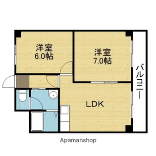 大阪府大阪市生野区巽西2丁目【マンション】の間取り