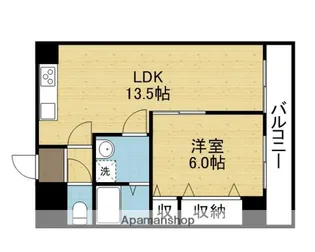 グランデージ新深江【3階】の間取り