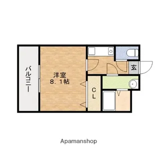 プロシード東小橋【7階】の間取り