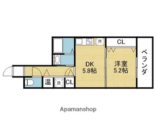 アウラ新深江【5階】の間取り
