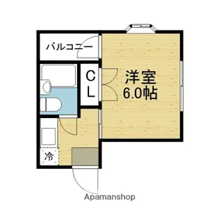 リバティー中央【5C号室】の間取り