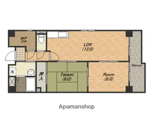 アルカディア玉造【705号室】の間取り