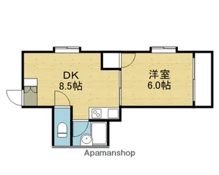 ボヌール【601号室】の間取り