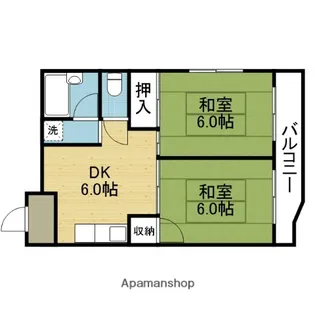 玉造レジデンス【206号室】の間取り