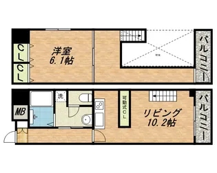 ロネスタ新深江【10階】の間取り